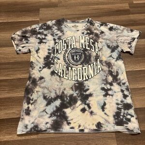 Hollister Costa Mesa Tie-Dye Tee - Black and White